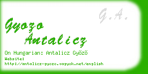 gyozo antalicz business card