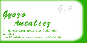 gyozo antalicz business card